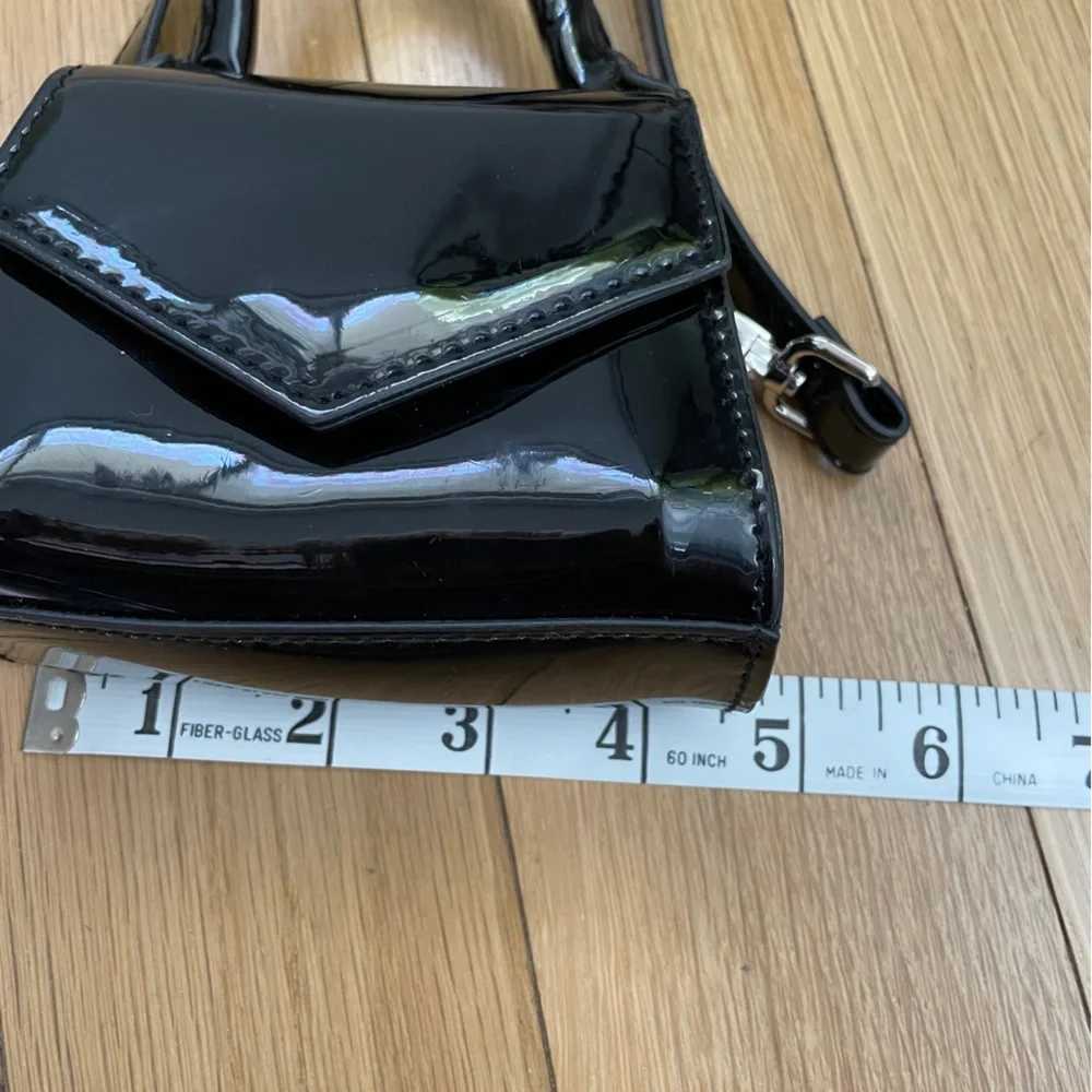 Wild Fable Black Faux Patent Leather Mini Pocket Book - Picture 8 of 11